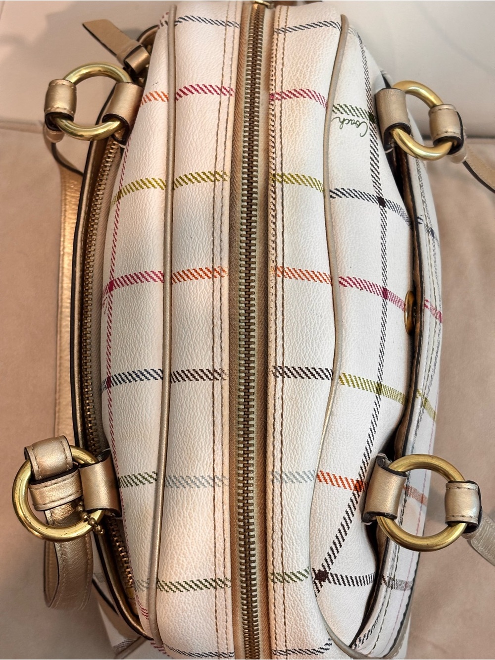 COACH 2011 Peyton Tattersall Plaid Satchel Shoulder Bag - Picture 13 of 16